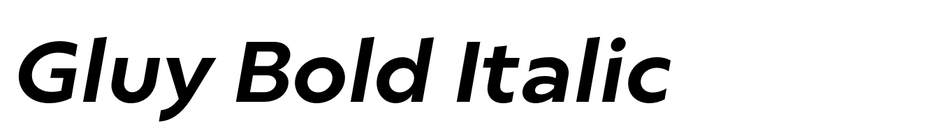 Gluy Bold Italic